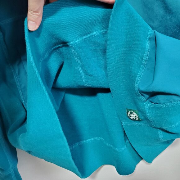 REIGNING CHAMP Sea to Sky Crewneck Sweatshirt Nylon Mixed Media Teal Men's XL - Picture 6 of 11